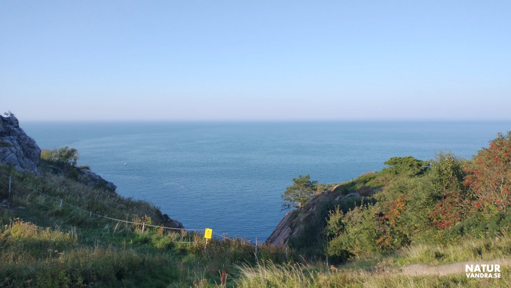 Utblick över havet i närheten av Kullens fyr på Kullabergs naturreservat
