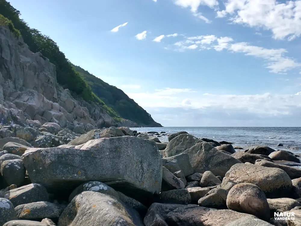 Klipporna och havet vid Nimis Kullaberg