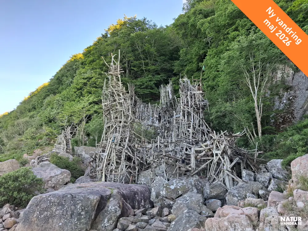 Bild på träskulpturen Nimis på Kullaberg
