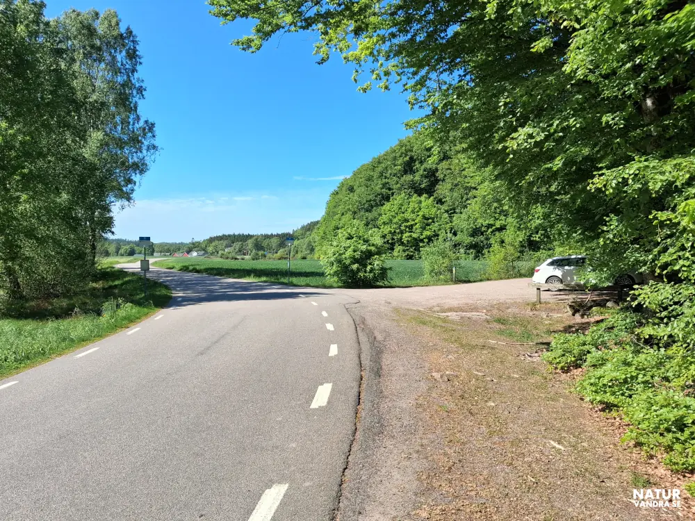 Parkeringsplats Skogsbo naturreservat Åkulla bokskogar
